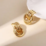 Womens Versatile Metal Elegant Hoop Earrings