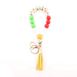 PERSONALIZED CHRISTMAS GIFT SILICONE BEAD KEYCHAIN_CWMM7008