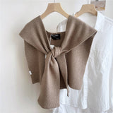 Cwasc2383_Knitted Shawl Knotted Shirt Women'S Scarf