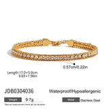 CLASSIC 18K GOLD PAPERCLIP HOLLOW CHAIN BRACELET_CWAJE4637