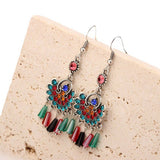 HIGH END ALL MATCH CRYSTAL TASSEL RETRO EARRINGS_CWAJE3996