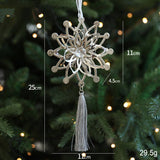GOLD METAL SNOWFLAKE HANGING XMAS TREE DECOR_CWMM9680