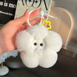 CUTE FLOWER PLUSH BALL BAG CAR KEYCHAIN PENDANT_CWMM2532