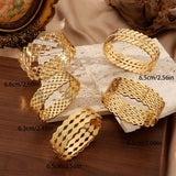 Vintage Wide Hollow Titanium Steel Bracelet_Cwmm3738