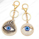 COLORED DIAMOND DEVILS EYE METAL KEYCHAIN PENDANT_CWAJE0878