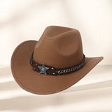 Western Cowboy Hat With Star Ethnic Trim_Cwah3649