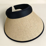 Two Tone Straw Visor Hat_Cwah0467