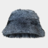 Two Tone Fuzzy Bucket Hat Women Winter_Cwah04648