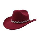 Unisex Wool Fedora Jazz Hat Western Ethnic Style_Cwah04462