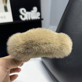 FUZZY BUNNY FUR HAIR CLAW LARGE LAZY STYLE CLIP_CWAHA3323