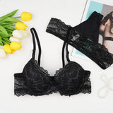 BLACK LACE UNDERWEAR SET WITH RIMS_CWMU0146