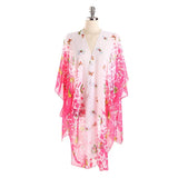 BUTTERFLY PRINT OPEN FRONT KIMONO CARDIGAN_CWASC0791