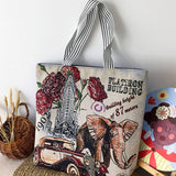 RETRO EMBROIDERED KNITTED BAG SHOULDER TOTE BAG_CWAB1669