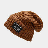 Vintage Letter Patch Knitted Hat_Cwah1622