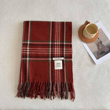 ANGORA RED SCARF FOR WOMEN WINTER WARMTH STYLE_CWASC2297