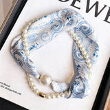 Pearl Magnetic Skinny Silk Neck Scarf_Cwasc03938