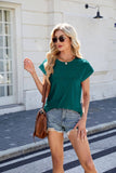 Solid Color Crew Neck Fashion Short-Sleeved Shirt