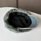 FASHION RETRO DISTRESSED DENIM BERET_CWAB2911