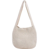 Cwab4578_Solid Color Knitted Crossbody Shoulder Bag