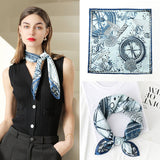 SILK FEELING SCARF MEDIUM SQUARE SATIN HEAD SCARF_CWASC0209