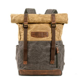 Vintage Waxed Canvas Hiking Backpack_Cwab5525