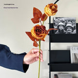 Vintage Ink-Styled Rose Bouquet With Dry Leaves_Cwmm6576