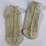 SOLID COLOR MESH BREATHABLE WOMENS ANKLE SOCKS_CWMS053