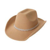 Western Cowboy Hat With Diamond Sword Chain_Cwah3633