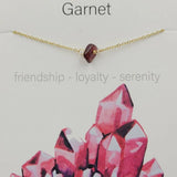 NATURAL CRYSTAL GRAVEL PENDANT NECKLACE WITH CARD_CWAJE1050