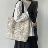 LARGE CAPACITY COMMUTING RETRO CANVAS BAG_CWAB2139