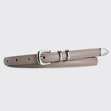 Cwabe0881_Simple And Versatile Silver Buckle Belt