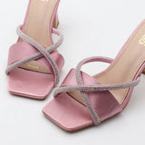 SIMPLE SQUARE TOE RHINESTONE HIGH HEEL SANDALS_CWSHS0566