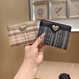 New Fashion Houndstooth Heart 2-Fold Wallet_Cwab06248