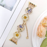IWATCH8 1 TRANSPARENT DAISY DRIED FLOWER STRAP_CWWW0058