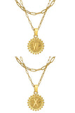 DOUBLE CHAIN INITIALS PENDANT NECKLACE_CWAJE106_B20621