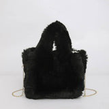 FLUFFY FUR HANDBAG WOMEN CHAIN SHOULDER BAG_CUAB00584