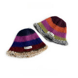 Womens Striped Colorblock Knitted Hat_Cwah2060