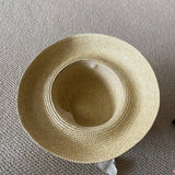 SUMMER OUTDOOR WIDE BRIM BOW SUN HAT_CWAH3576