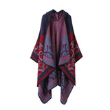 CAPE SHAWL CAPE FAUX CASHMERE HOODED CAPE_CWASC2267