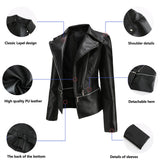 Womens Leather Garment With Removable Hem