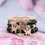 BOHEMIAN CRYSTAL BUTTERFLY ELASTIC BRACELET_CWASC0695