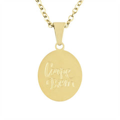 STAINLESS STEEL SIMPLE OVAL LETTER NECKLACE_CWMM5651
