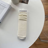 Women'S Solid Color Cashmere Lace Mid-Calf Socks_Cwms1120