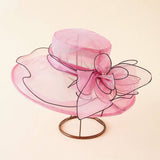 FLOWER MESH BEACH SUN HAT_CWAH1409