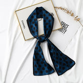 DOT PRINT SQUARE NECK SATIN SCARFS HEAD SCARF_CWASC0244