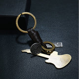 SIMPLE RETRO CREATIVE ALLOY GUITAR KEYCHAIN_CWMM4768