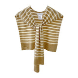 STRIPED KNITTED OUTER SHAWL_CWASC0758