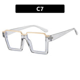 FASHIONABLE SQUARE FLAT GLASSES ANTI BLUE LIGHT_CWASG0317
