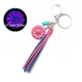 PUNK FLUORESCENT SUNFLOWER KEYCHAIN_CWMM1307