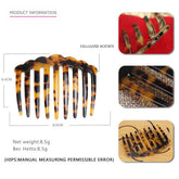 ACETATE HAIR COMB VINTAGE LEOPARD PRINT INSERTCOMB_CWAHA4206